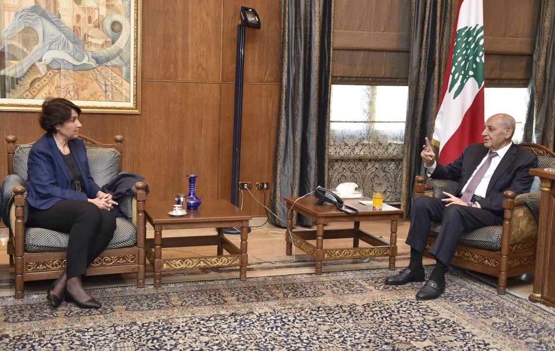 الرئيس بري استقبل السفيرة الفرنسية
