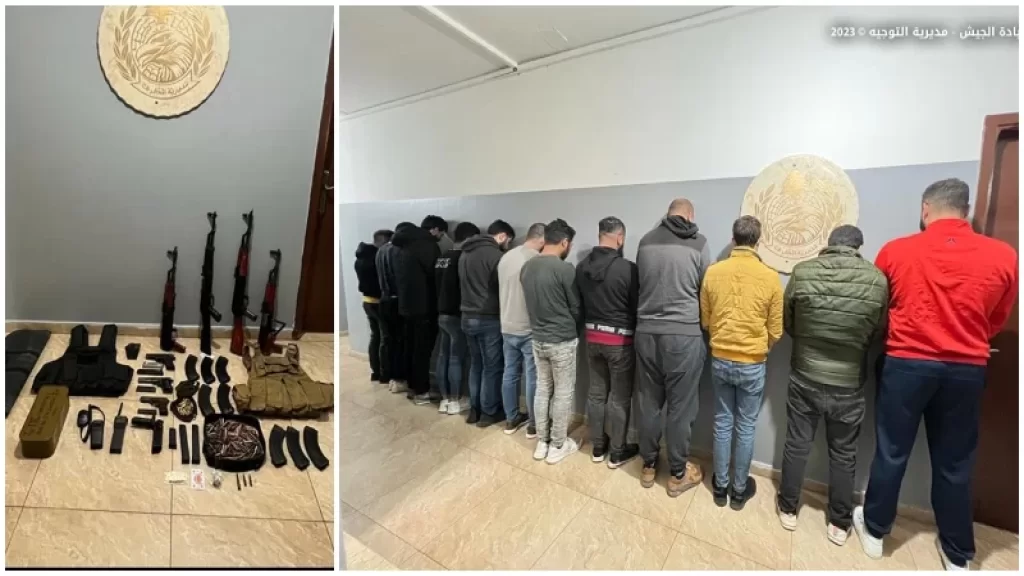 الجيش يداهم في منطقة التبانة.. توقيف 12 شخصاً وضبط أسلحة وذخائر!