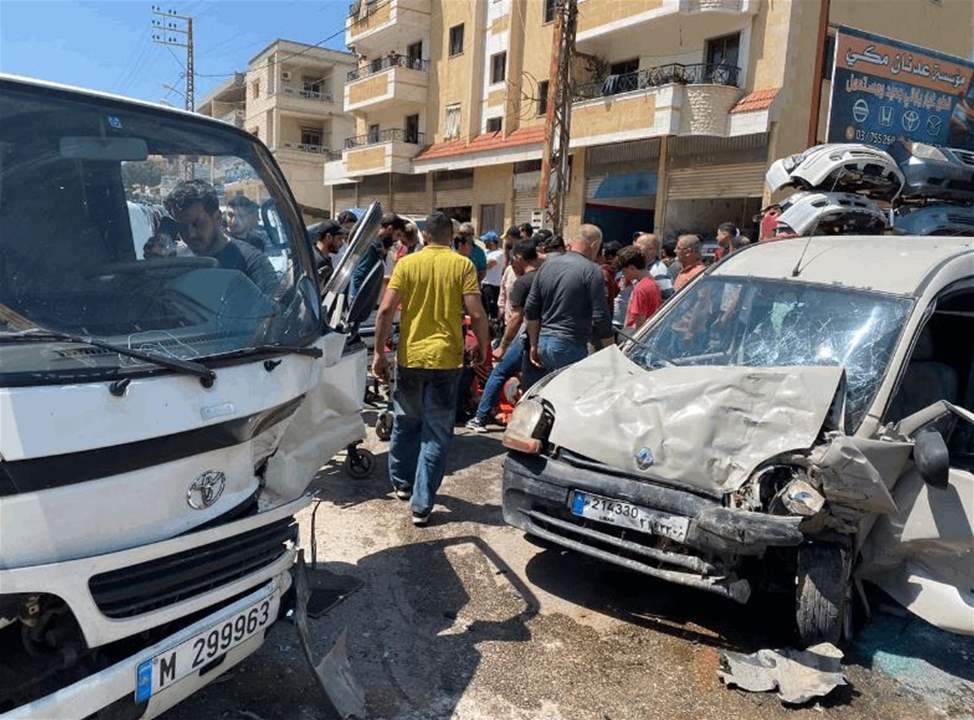 6 اصابات بحادث سير في الجنوب