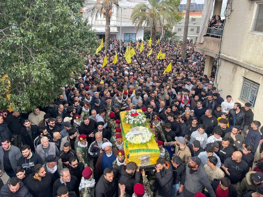 تشييع حاشد للشهيد الدكتور المهندس علي محمد حدرج في البازورية، والنائب جشي: محور المقاومة على أهبة الاستعداد للمواجهة والمنازلة الكبرى التي ستغيّر وجه المنطقة.