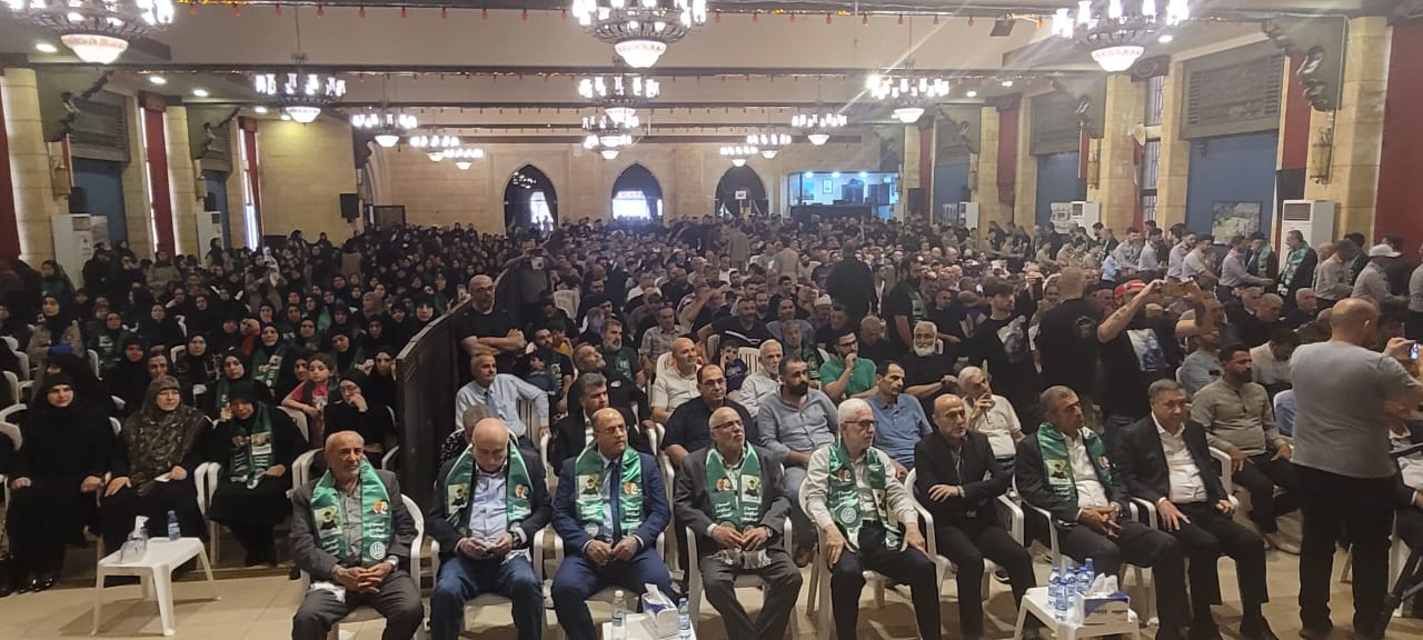 إحتفال تكريمي حاشد  بمناسبة ذكرى مرور اسبوع على استشهاد القائد المقاوم وسيم موسى موسى (طاهر ) في حسينية مدينة النبطية .