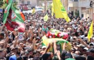 حزب الله شيّع الشهيد السعيد بلال وجيه علاء الدين في بلدة مجدل سلم الجنوبية بموكب مهيب.